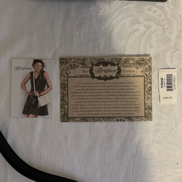 Brighton “Janette” leather mini tote bag “Noir Jardin” with butterflies - Picture 8 of 8